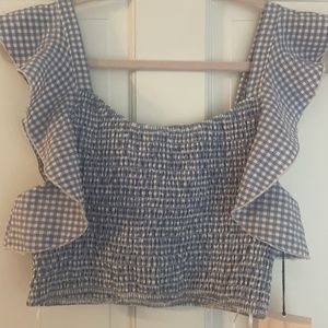 Superdown Gingham crop top Medium
